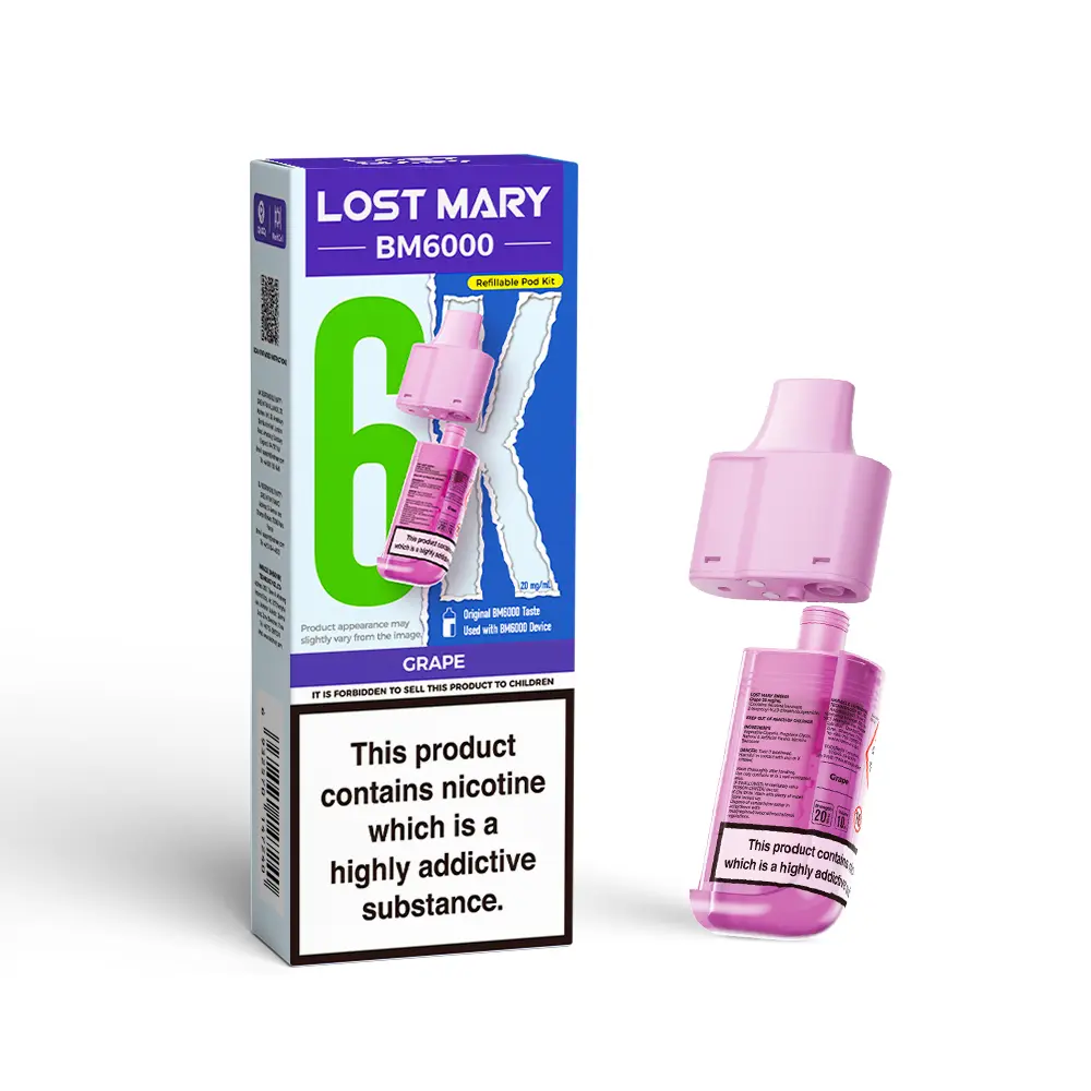LOST MARY BM6000 GRAPE PREFILLED REFILL PODS