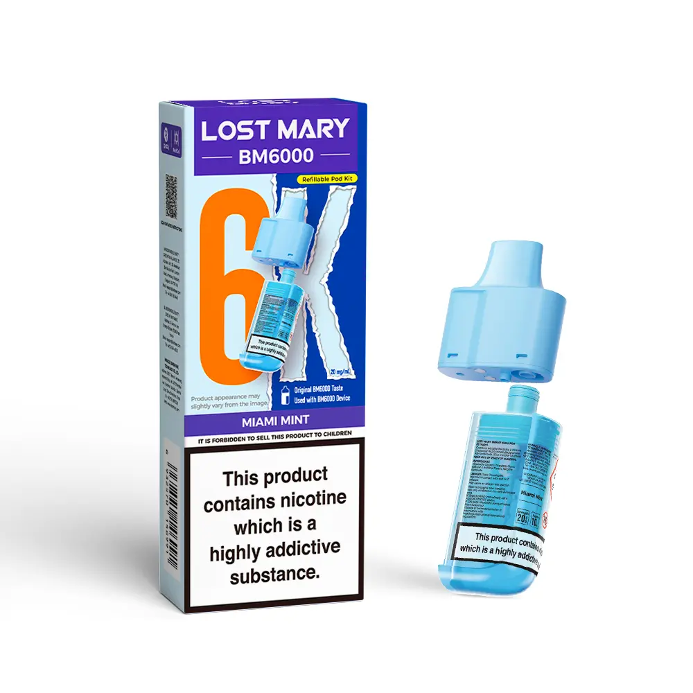 LOST MARY BM6000 MIAMI MINT PREFILLED REFILL PODS