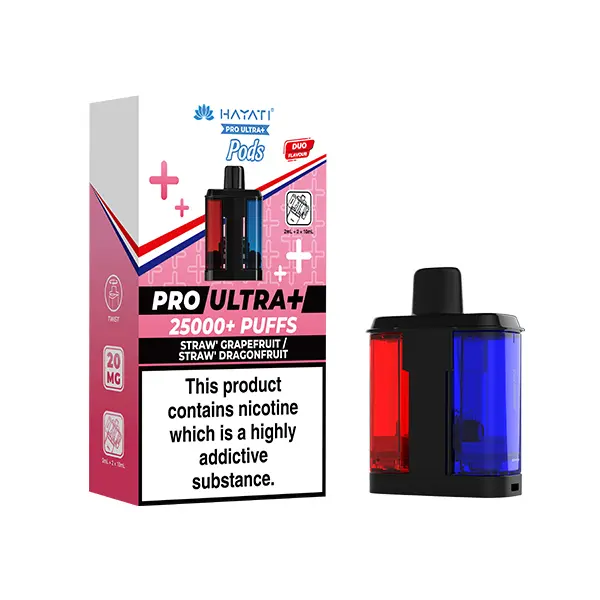 Hayati Pro Ultra Plus 25000+ Refill Pods Straw Grapefruit / Straw Dragonfruit
