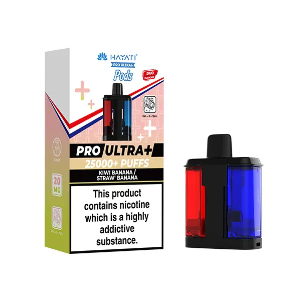 Hayati Pro Ultra Plus 25000+ Refill Pods Kiwi Banana / Straw Banana