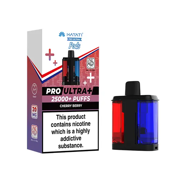 Hayati Pro Ultra Plus 25000+ Refill Pods Cherry Berry