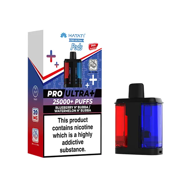 Hayati Pro Ultra Plus 25000+ Refill Pods Blueberry Hubba Bubba / Watermelon Hubba Bubba