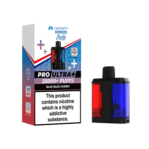 Hayati Pro Ultra Plus 25000+ Refill Pods Blue Razz Cherry