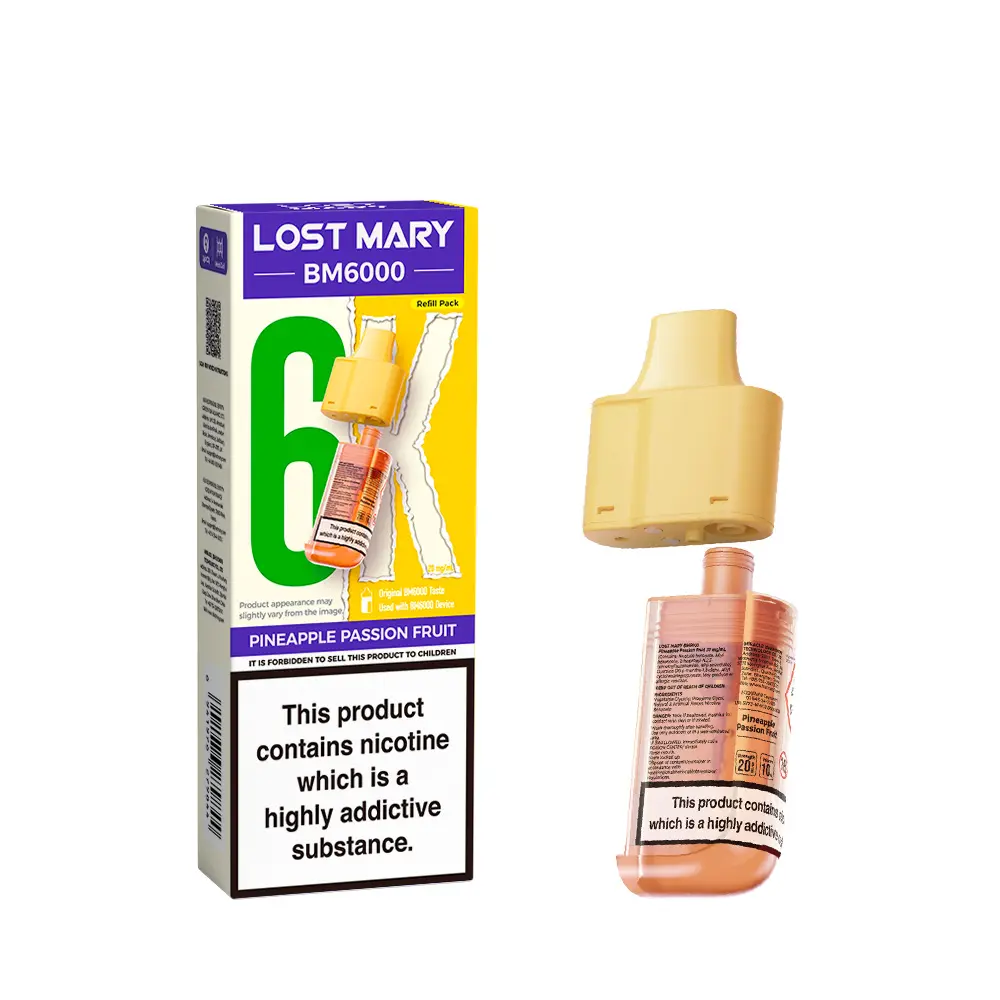 LOST MARY BM6000 PINEAPPLE PASSIONFRUIT PREFILLED REFILL PODS