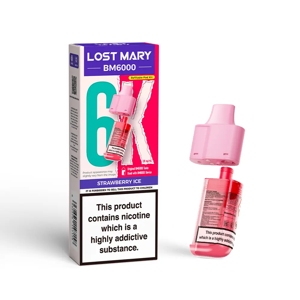 LOST MARY BM6000 STRAWBERRY ICE PREFILLED REFILL PODS