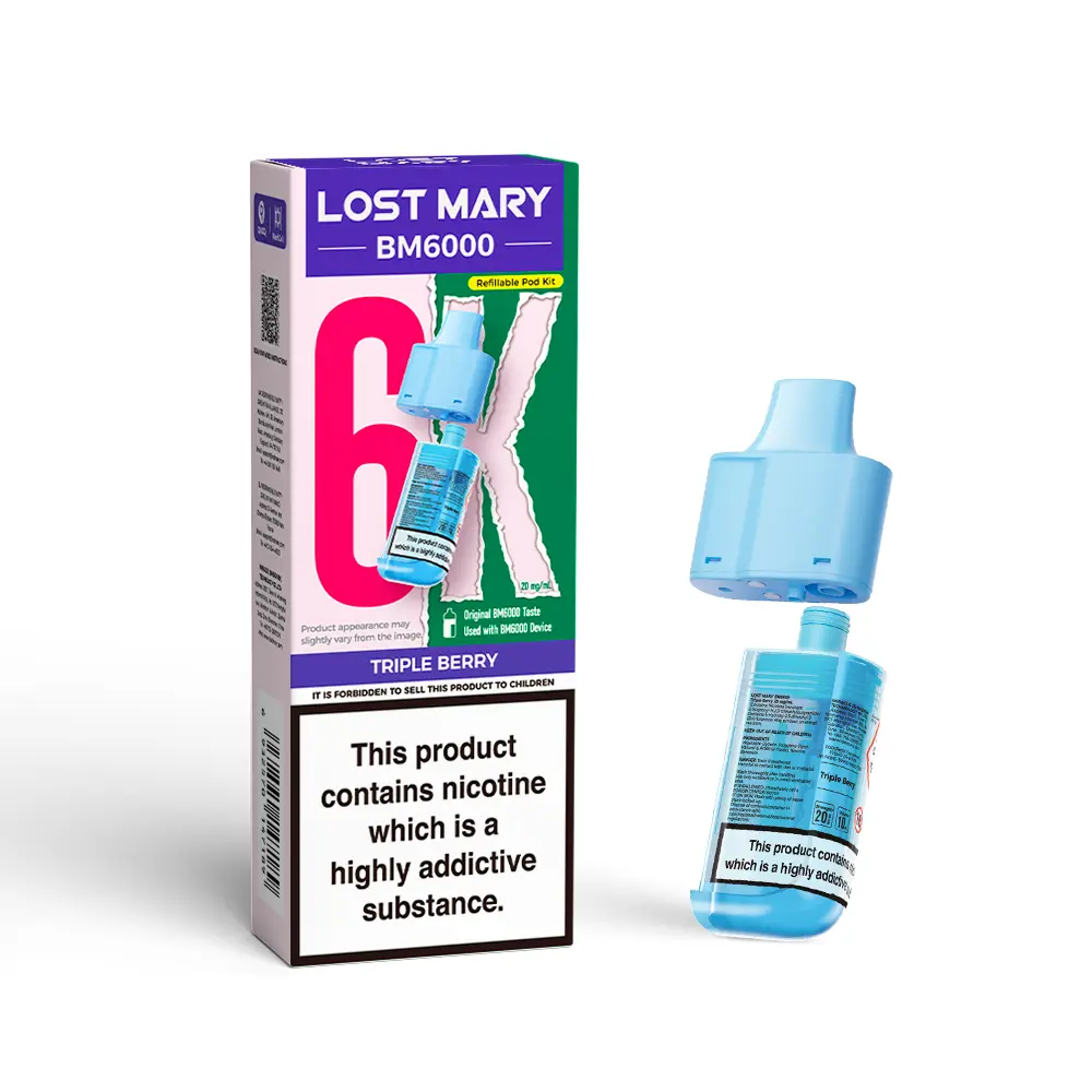 LOST MARY BM6000 TRIPLE BERRY PREFILLED REFILL PODS