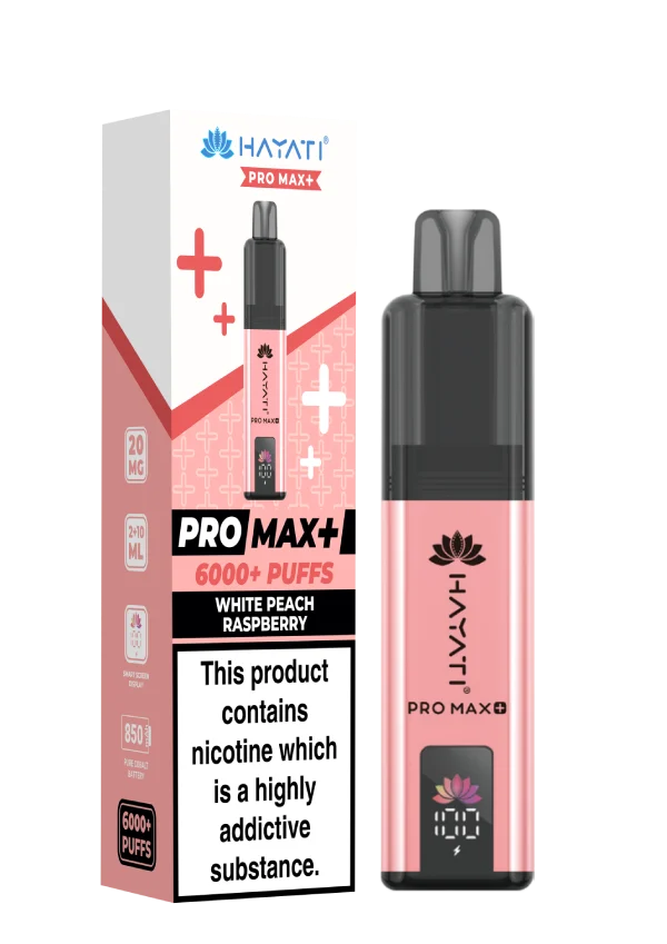 Hayati Pro Max 6000+ White Peach Raspberry