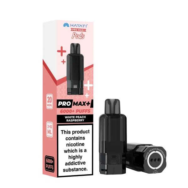 Hayati Pro Max 6000+ Refill Pods White Peach Raspberry
