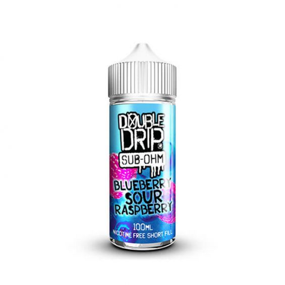 BLUEBERRY SOUR RASPBERRY E LIQUID BY DOUBLE DRIP 100ML 70VG