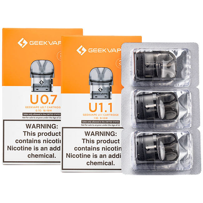 GEEKVAPE U REPLACEMENT POD CARTRIDGES 0.7 / 1.1 OHM