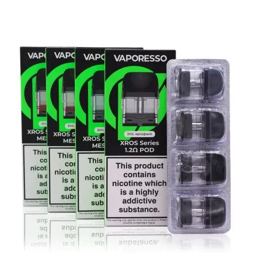 VAPORESSO XROS REPLACEMENT PODS - 4 PACK - 0.6 / 0.8 / 1.0 / 1.2 OHM