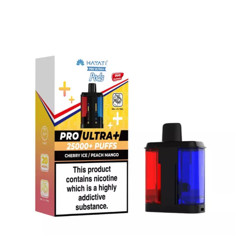 Hayati Pro Ultra Plus 25000+ Refill Pods Cherry Ice / Peach Mango