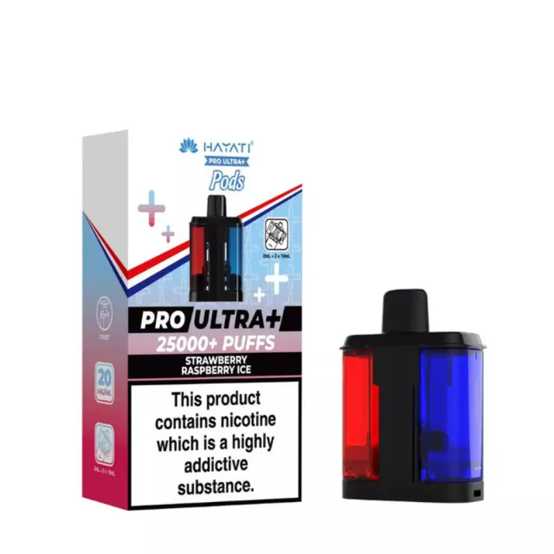 Hayati Pro Ultra Plus 25000+ Refill Pods Strawberry Raspberry Ice