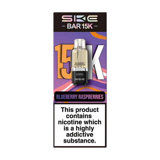 SKE BAR 15K BLUEBERRY RASPBERRIES PREFILLED REFILL PODS