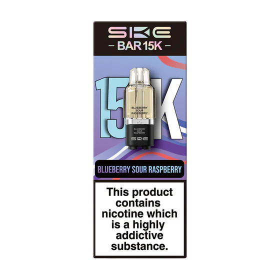 SKE BAR 15K BLUEBERRY SOUR RASPBERRY PREFILLED REFILL PODS