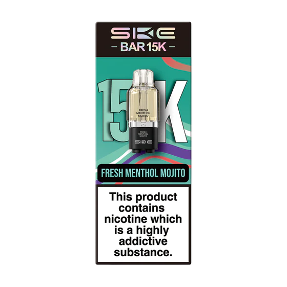 SKE BAR 15K FRESH MENTHOL MOJITO PREFILLED REFILL PODS