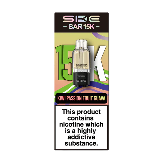 SKE BAR 15K KIWI PASSIONFRUIT GUAVA PREFILLED REFILL PODS