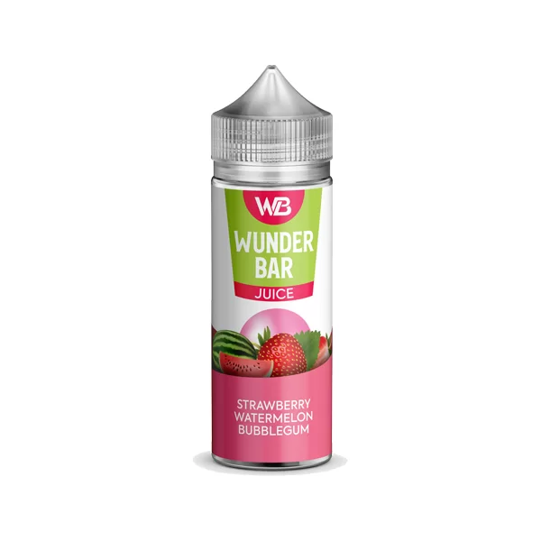 STRAWBERRY WATERMELON BUBBLEGUM E LIQUID WUNDER BAR JUICE BY KINGSTON 100ML 50VG