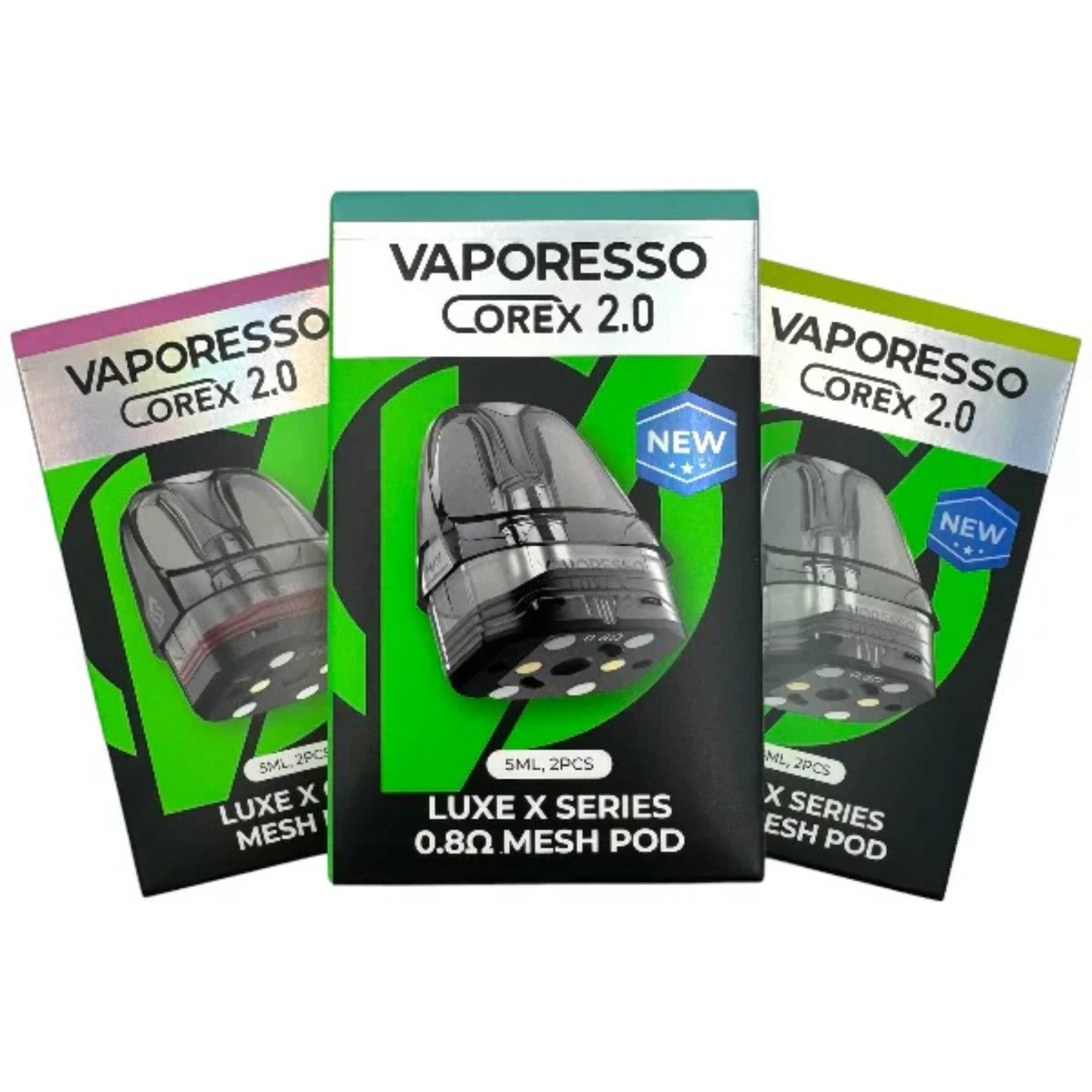 VAPORESSO LUXE X REPLACEMENT PODS - 2 PACK - 0.3 / 0.4 / 0.6 / 0.8 OHM