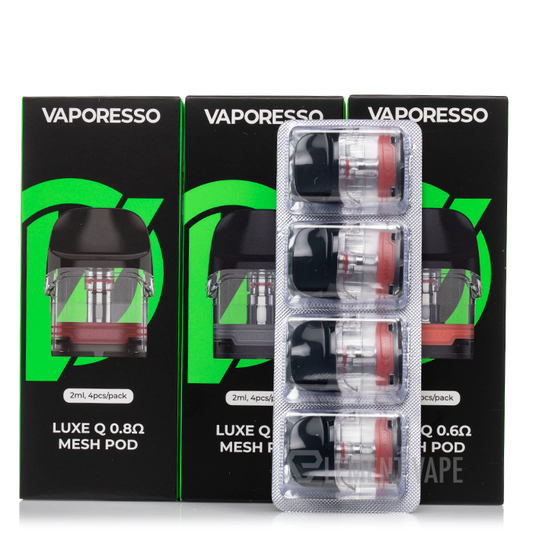 VAPORESSO LUXE Q REPLACEMENT PODS - 4 PACK - 0.6 / 0.8 / 1.0 / 1.2 OHM