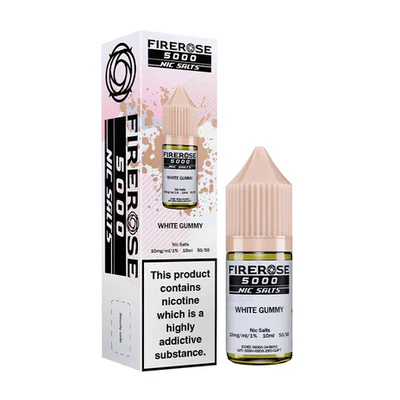 WHITE GUMMY NICOTINE SALT E-LIQUID BY FIREROSE 5000