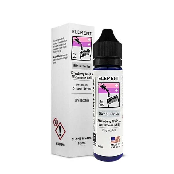 STRAWBERRY WHIP + WATERMELON CHILL BY ELEMENT 50ML 80VG - Eliquids Outlet