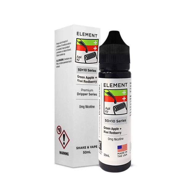 GREEN APPLE + KIWI REDBERRY BY ELEMENT 50ML 80VG - Eliquids Outlet