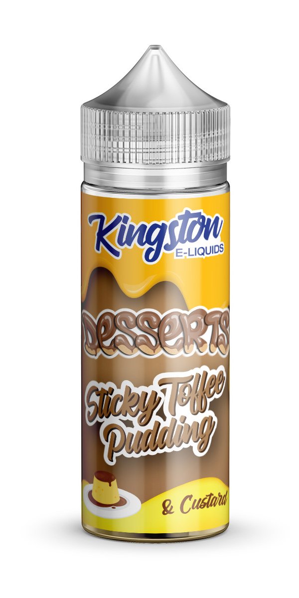 STICKY TOFFEE PUDDING E LIQUID KINGSTON DESSERTS 100ML 70VG - Eliquids Outlet