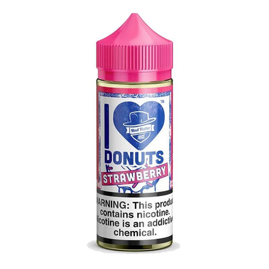 I LOVE DONUTS STRAWBERRY E LIQUID BY MAD HATTER 80ML 70VG - Eliquids Outlet