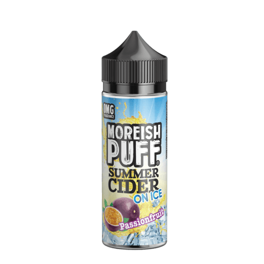 PASSIONFRUIT E LIQUID BY MOREISH PUFF - SUMMER CIDER ON ICE 100ML 70VG - Eliquids Outlet