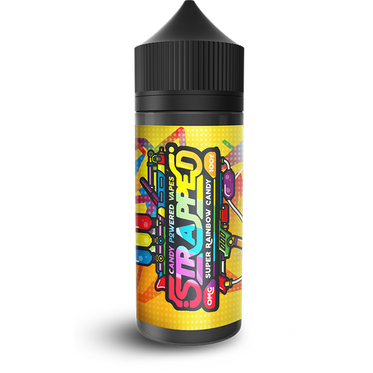 SUPER RAINBOW CANDY E LIQUID BY STRAPPED 100ML 70VG