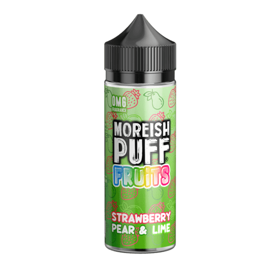 STRAWBERRY PEAR & LIME E LIQUID BY MOREISH PUFF - FRUITS 100ML 70VG - Eliquids Outlet
