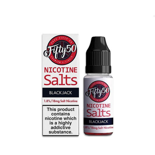 BLACK JACK NICOTINE SALT E-LIQUID BY FIFTY50 SALTS - Eliquids Outlet