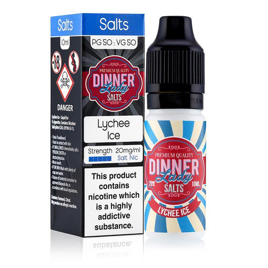 LYCHEE ICE NICOTINE SALT E-LIQUID BY DINNER LADY SALTS - Eliquids Outlet