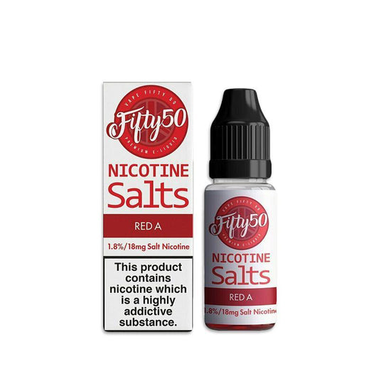 RED A NICOTINE SALT E-LIQUID BY FIFTY50 SALTS - Eliquids Outlet