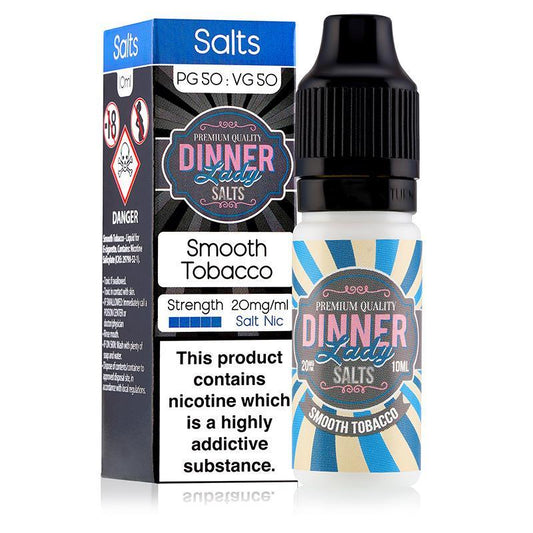 SMOOTH TOBACCO NICOTINE SALT E-LIQUID BY DINNER LADY SALTS - Eliquids Outlet