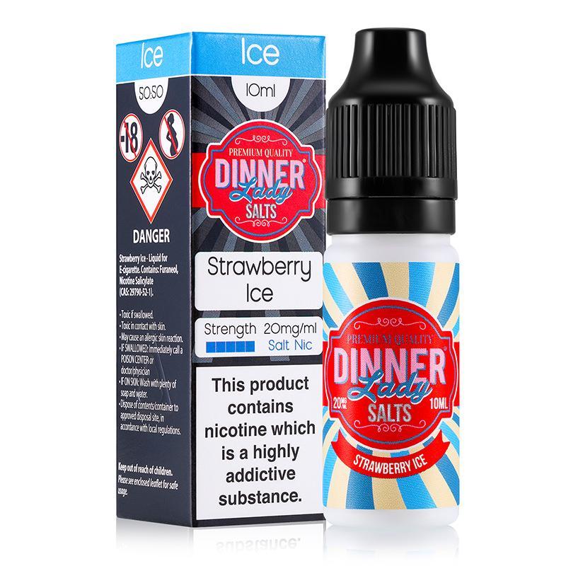 STRAWBERRY ICE NICOTINE SALT E-LIQUID BY DINNER LADY SALTS - Eliquids Outlet