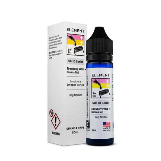 STRAWBERRY WHIP & BANANA NUT BY ELEMENT 50ML 80VG - Eliquids Outlet
