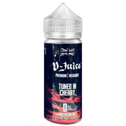 TUNED IN CHERRY E LIQUID BY V JUICE 100ML 80VG - Eliquids Outlet