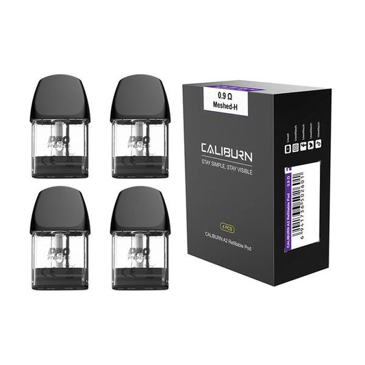 Uwell Caliburn A2 Replacement Pods - 0.9 Ohm - 2.0ml - 4 Pack
